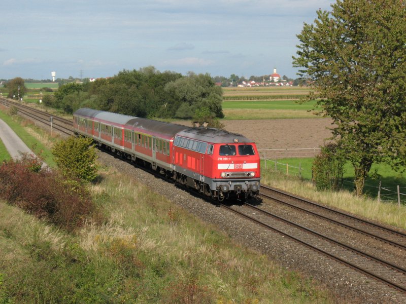 BR 218 369 am 30.9.07 bei Weinhausen 