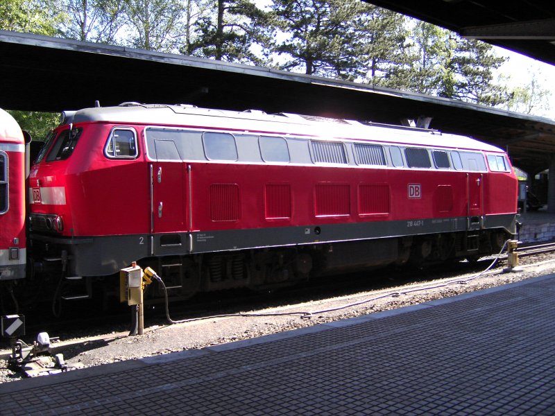 BR 218-447 steht in Bad Harzburg