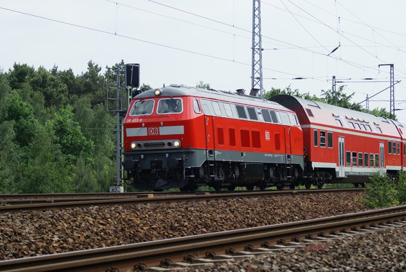 BR 218 453-9 zu Gast in Berlin. Hier wurde sie als ILA-Shuttle eingesetzt