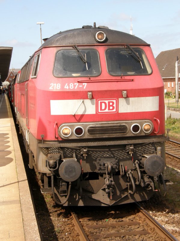 BR 218 487 in Westerland (Sylt) am 05.08.2008.