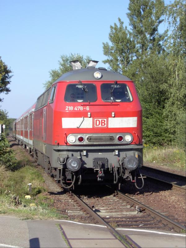 BR 218 im Jahr 2005 zwischen Speyer und Germersheim