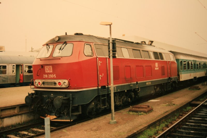 BR 218, Koblenz Hbf, 1992