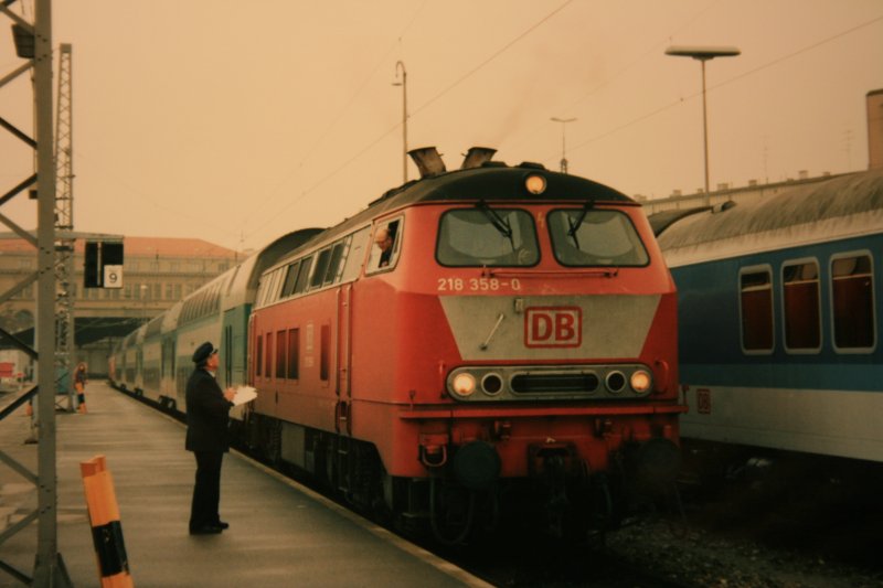 BR 218, Mnchen Hbf, 1991