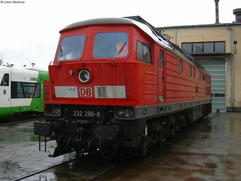 BR 232 280 im ex RAW Meiningen zum Thringentag 2005