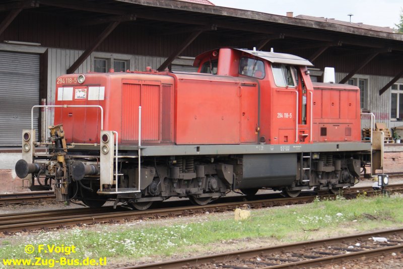 BR 294 118- 5 bei Rangierarbeiten in Rheinfelden