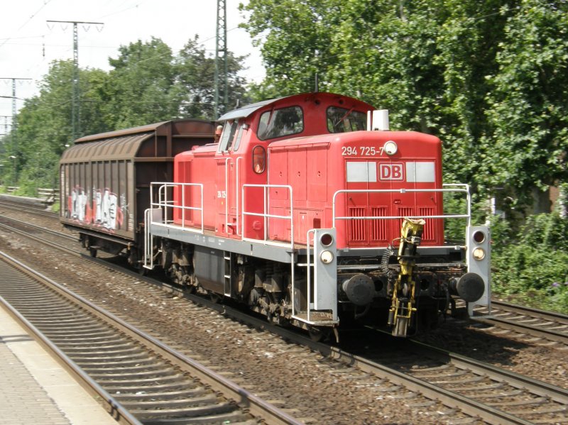 BR 294 725 durchfhrt Kln Sd in Richtung Bonn am 14.07.2008.