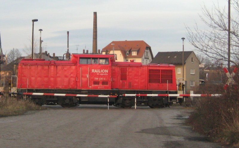BR 298 verlt am 09.12.2008 das Anschlugleis des Kohlehandels am Bahnhof Bautzen