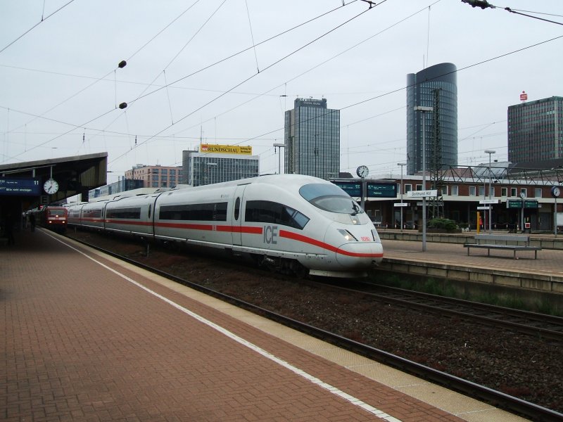 BR 403 ICE 3  Dortmund  fhrt heute abweichend vom Gleis 10 in Dortmund Hbf. in Richtung Basel ab.