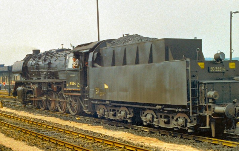 BR 50 in Nossen
Dampfloksternfahrt um 1988
ORWO-Dia