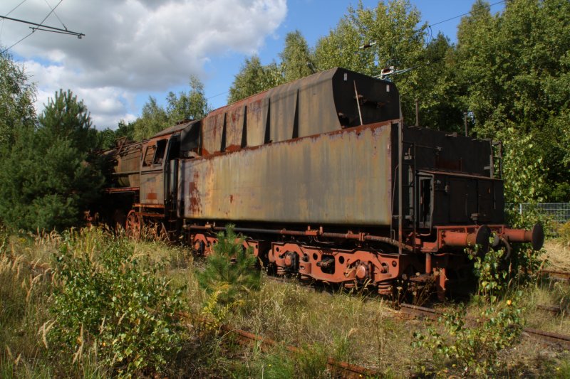 BR 50'35 am 12.09.09 im ehemaligen BW Falkenberg oberer Bahnhof.