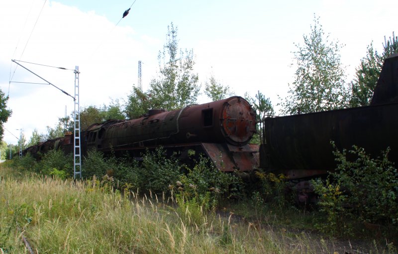 BR 50'35 am 12.09.09 im ehemaligen BW Falkenberg oberer Bahnhof.