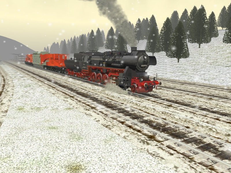 BR 52 im Winter mit schwerem Trafo 