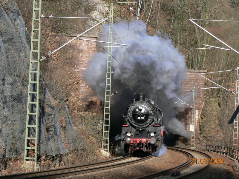 Br 58 311 am  Tharandter Tunnel  21.03.09