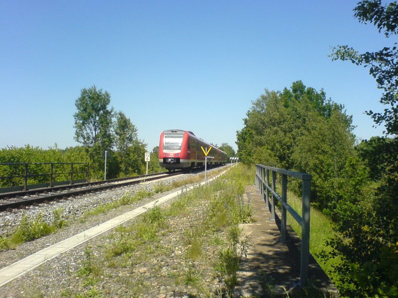 BR 612 als Chemnitz-Leipzig-Express (CLEX) kurz vor Narsdorf