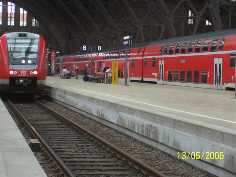 BR 612 als Regionalexpress nach Chemnitz in Leipzig HBF Gleis 23