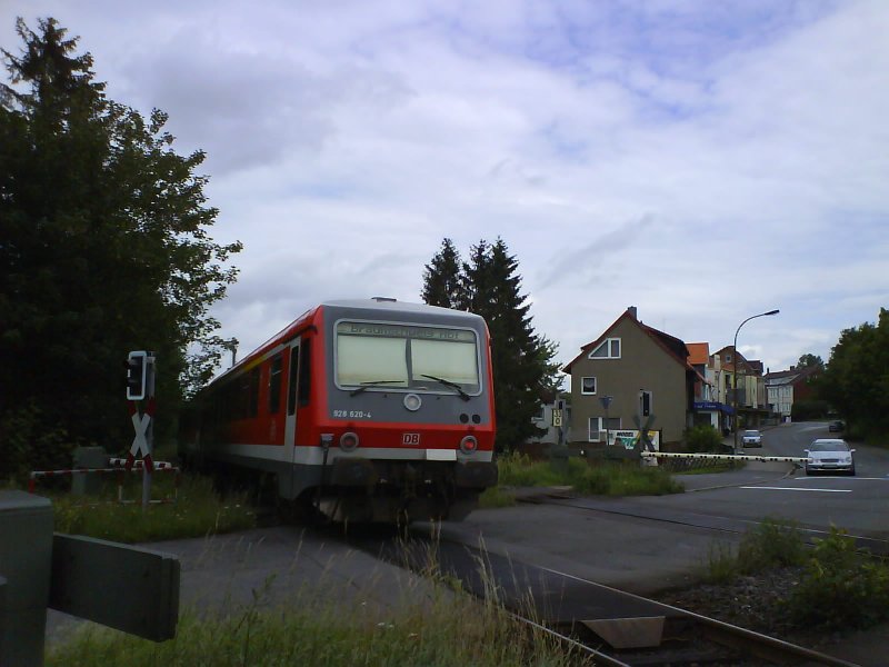 BR 628/928-620 von Bad Harzburg nach Braunschweig Hauptbahnhof hier an der ausfahrt von Bad Harzburg