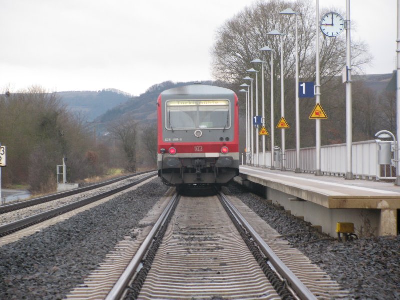 BR 628(RB nach Trkismhle)am Haltepunkt Monzingen.