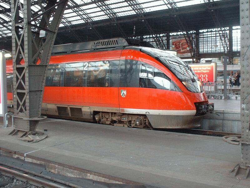 BR 644 Talent am 04.09.2002 in Kln Hbf.