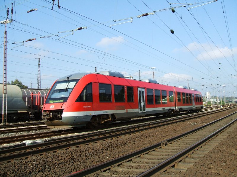 BR 648 SauerlandNetz als RB 53 Dortmund - Iserlohn,dieser Zug
fhrt Samstags mit 2 Einheiten aus Dortmund ab ,wird in Schwerte
getrennt , der 1.Teil fhrt weiter nach Iserlohn ,wobei der 2.  648 in Schwerte wartet ,den von Iserlohn ankommenden 648 wieder
ankoppelt und nach Dortmund fhrt.Im Stundentakt.(06.10.2007)
 