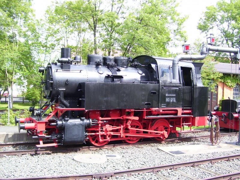 BR 80 013 im Sommer 2007 ausgestellt im DDM.