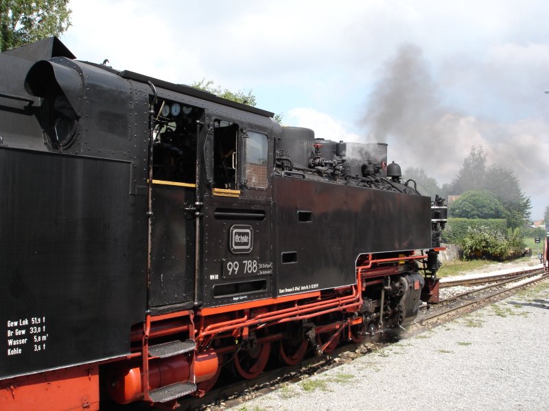 BR 99 Lok der Museumsbahn  chsle  in Schwaben
15.09.2004