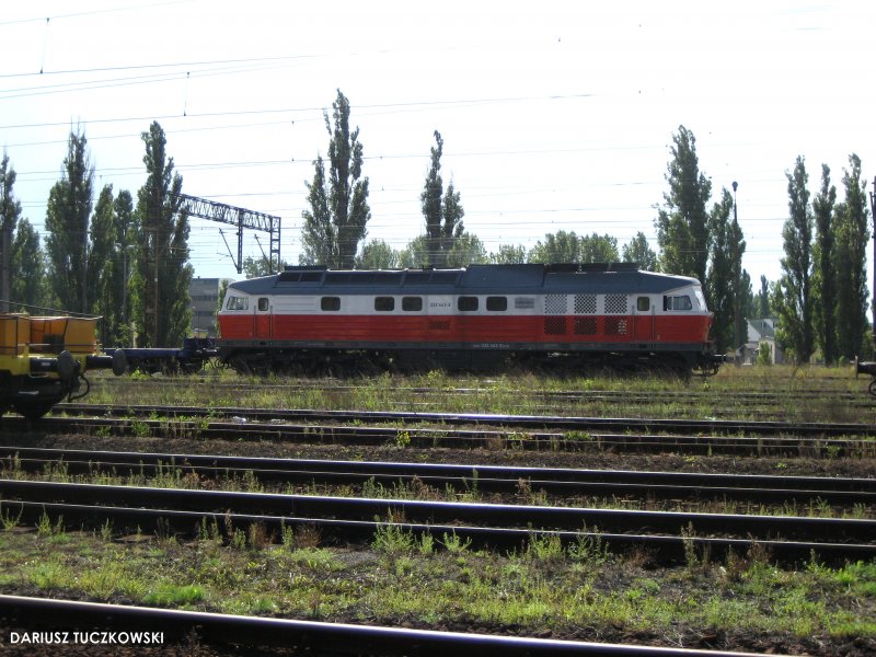 BR232 443-2 f�hrt mit einem G�terzug am 12.09.2007 durch Bydgoszcz Wschod.