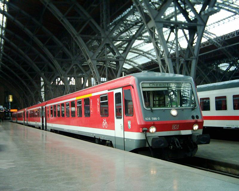 BR628 im Leipziger Hbf. - Bahnbilder.de