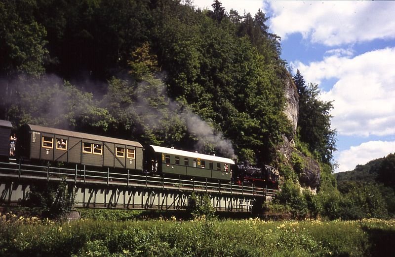 Brcke ber die Wiesent, Zug Richtung Behringermhle