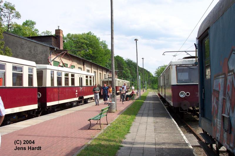 Buckow - Buckower Kleinbahn, Museumsbahnhof mit Eisenbahnmuseum des Eisenbahnvereins Mrkische Schweiz (der auch die Kleinbahn betreibt)