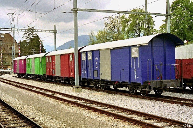  Bunte Reihe  in Bulle (13. Mai 1993). Vorn Gak 673.