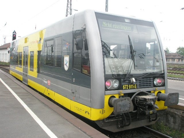 Burgenlandbahn in Leipzig Hbf. am 17.4.2009.