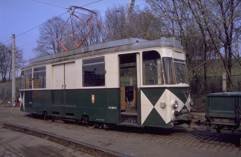 BVB 1990.Reko Arbeitswagen bei der Wendeschleife in der Eberswalder Strasse.(Archiv P.Walter)