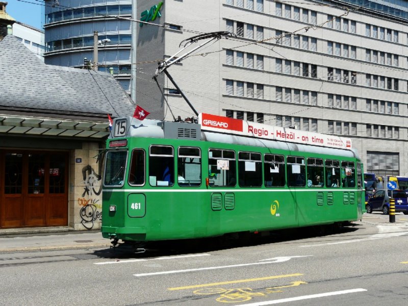 BVB - Be 4/4 461 unterwegs auf der Linie 15 am 21.06.2008