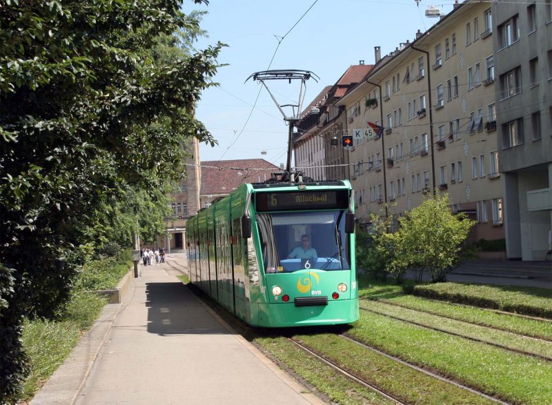 BVB Be 6/8 307 in der Rosentalstrasse am 15. August 2007