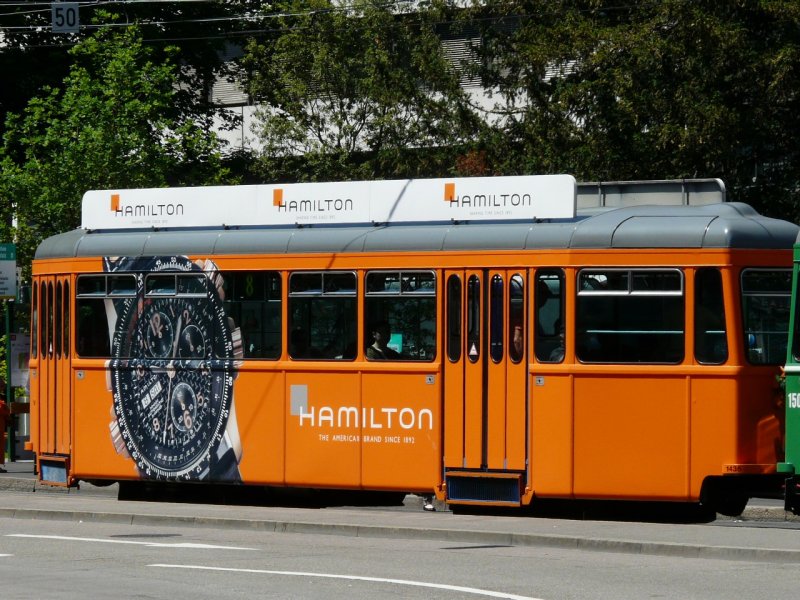BVB - Tramanhnger B 1436 unterwegs in Basle am 21.06.2008