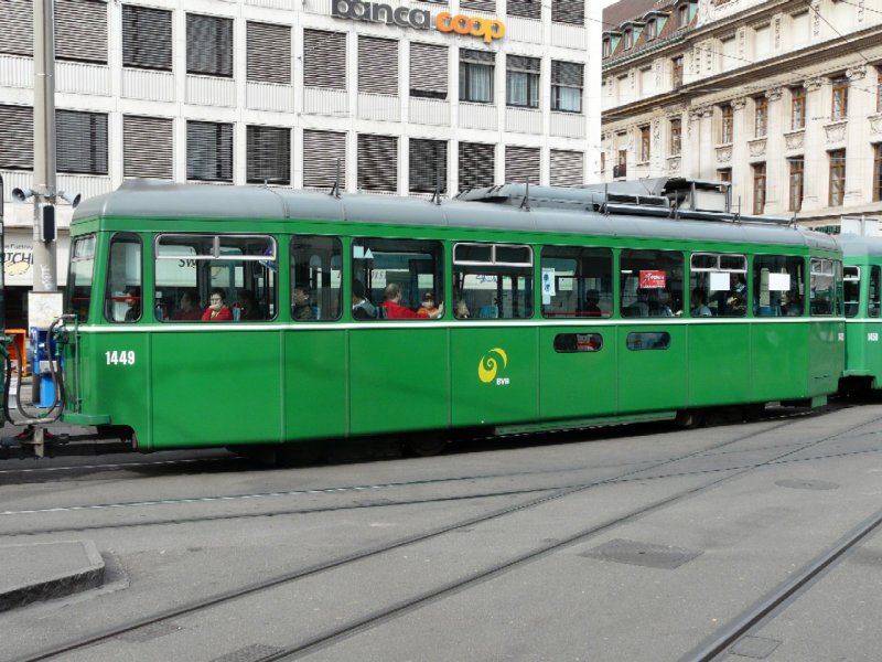 BVB - Tramanhnger B 1449 unterwegs auf der Linie 14 am 15.03.2008