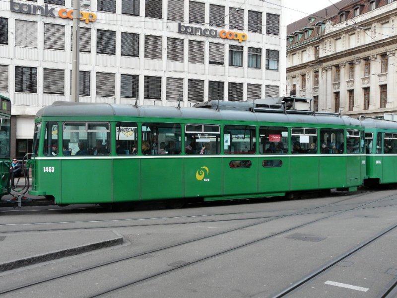 BVB - Tramanhnger B 1463 unterwegs auf der Linie 14 am 15.03.2008