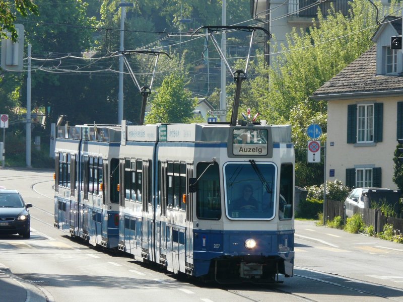 BVZ - Be 4/6 2037 unterwegs auf der Linie 11 am 08.05.2008
