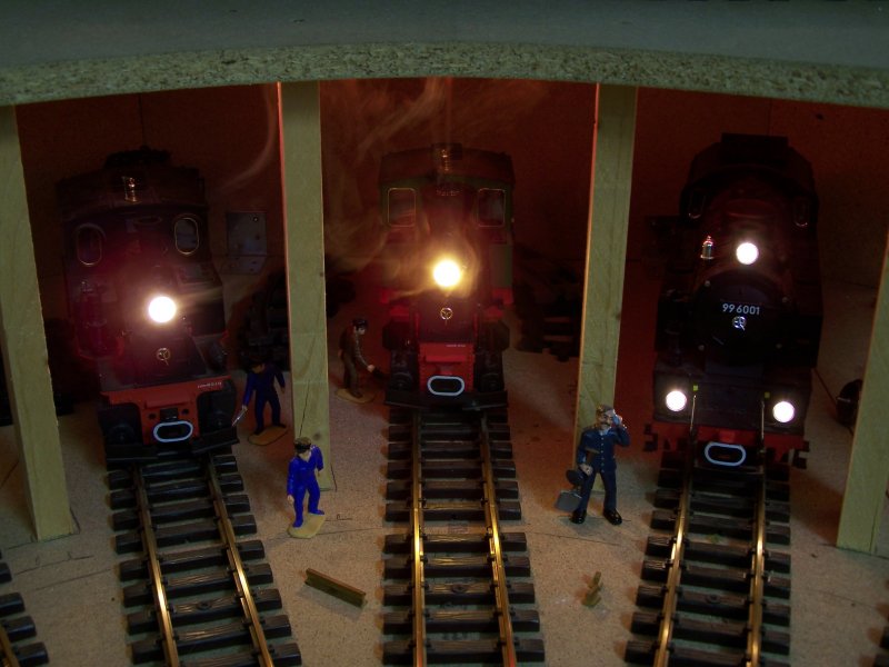 BW unter Dampf. Aufgenommen auf Etage 2 meiner Modellbahn.