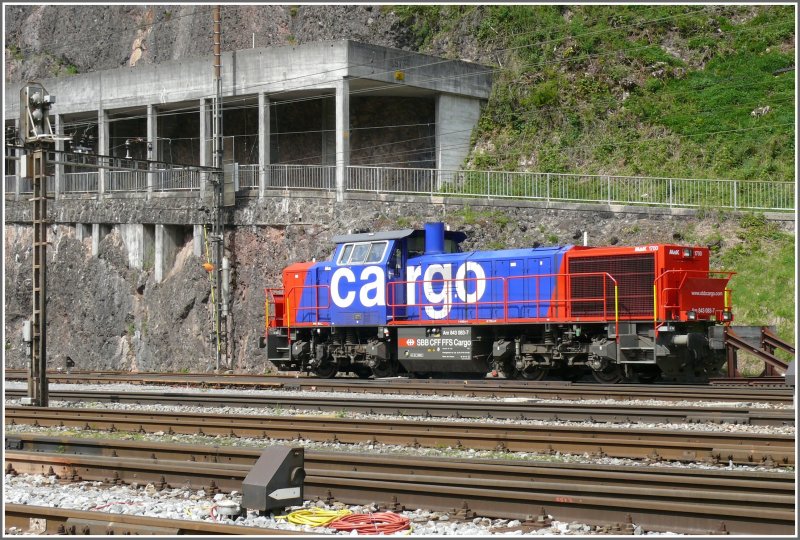 Cargo 843 083-7 verbringt die Sonntagsruhe in Ziegelbrcke. (04.05.2008)