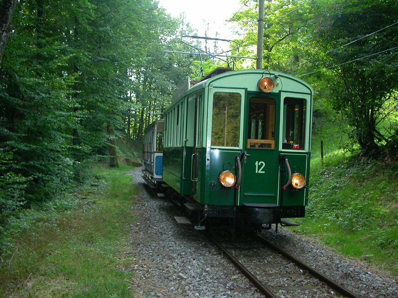 Ce 2/2 12 ex LJB C 21 ex LCD au-dessus de Chantemerle 24.08.2007