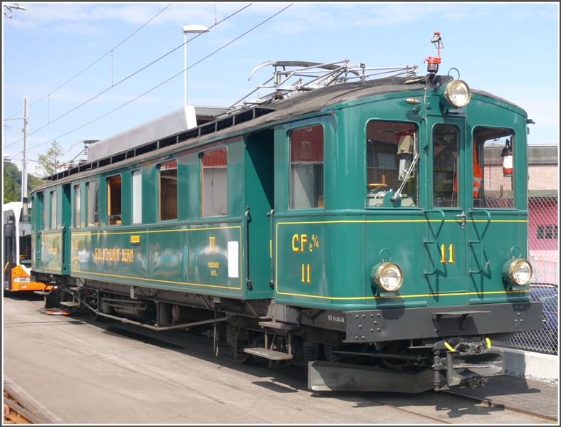 CFe 4/4 11 ex SZB vor dem RBS Deot Worbboden. (22.08.2009)