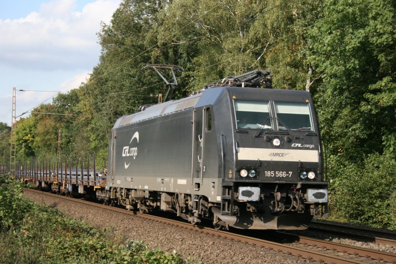 CFL Cargo 185 566-7 in Ratingen Lintorf am 25.9.2009