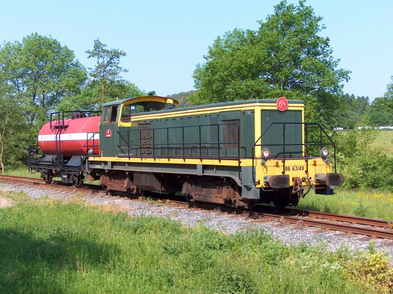 Chemin de Fer  Vapeur des 3 Valles - BB63149 + 20000 liter Zisterne (mit Wasser) - Zwischen Bf. Treignes und Hp. Vierves