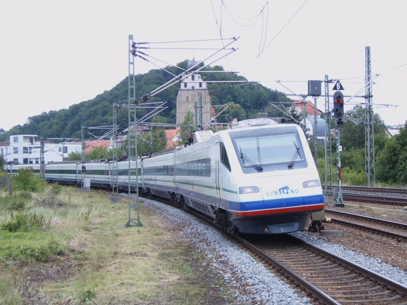 Cisalpino ETR 470 (Stuttgart - Milano) bei der Durchfahrt in Herrenberg (06.08.2006)