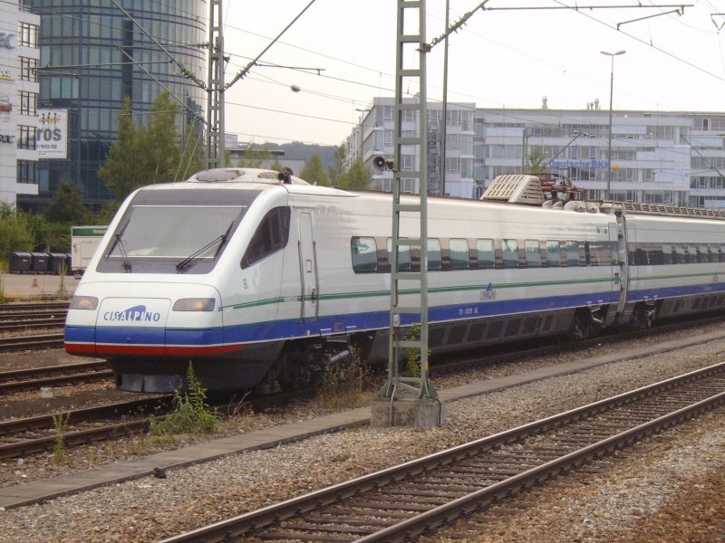 Cisalpino in ungewhnlicher Position in Vaihingen am 21.07.2006