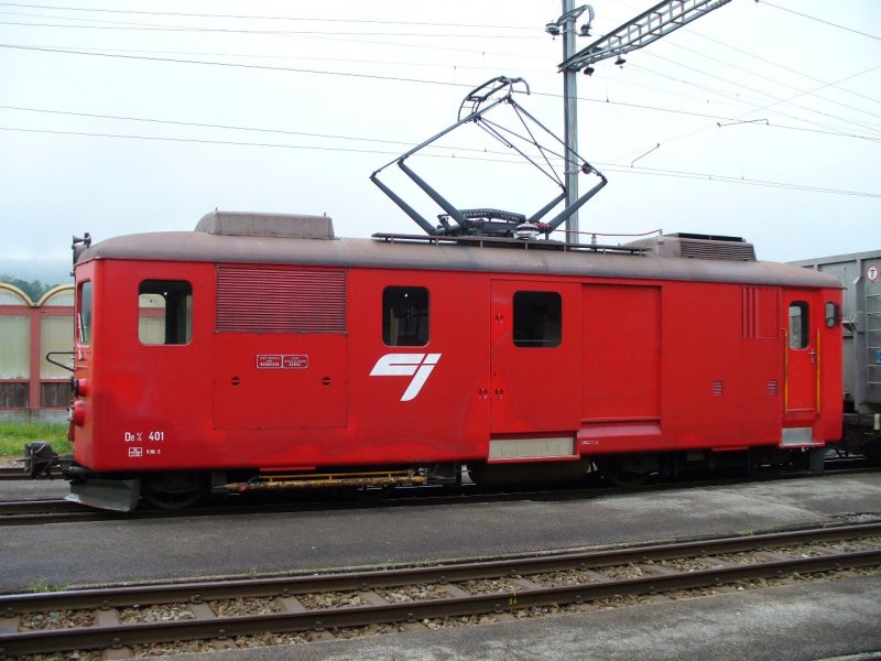 CJ - Gtertriebwagen De 4/4  401 in Le Noirmont am 07.09.2007