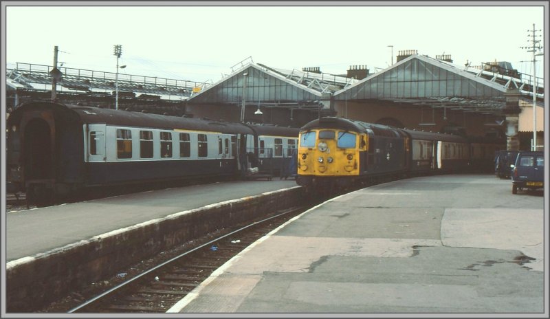 Class 31 in Inverness/Schottland. (Archiv 04/80)
