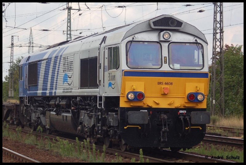 Class 66, 6608 ERS, 2006-08-12, Saarmund