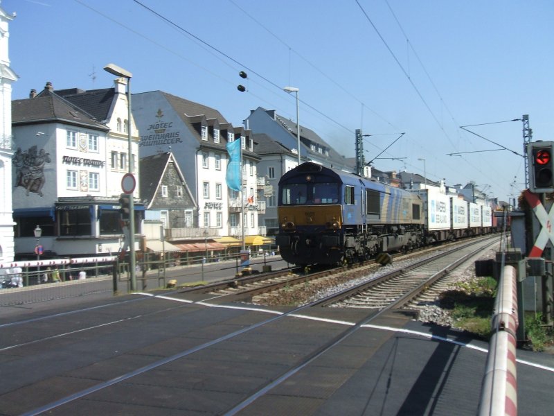 Class 66 augenommen,am 14.04.2007,in Rdesheim am Rhein.